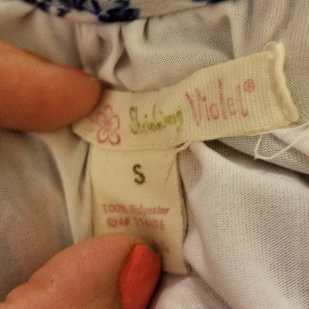 ^Shrinking Violet Lined Boho Flutter Tank Small - image 3